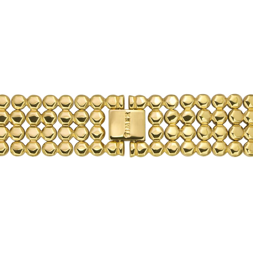 Timex Fria Women's Champagne Dial Round Case 2 Hands Function Watch -TWEL13905