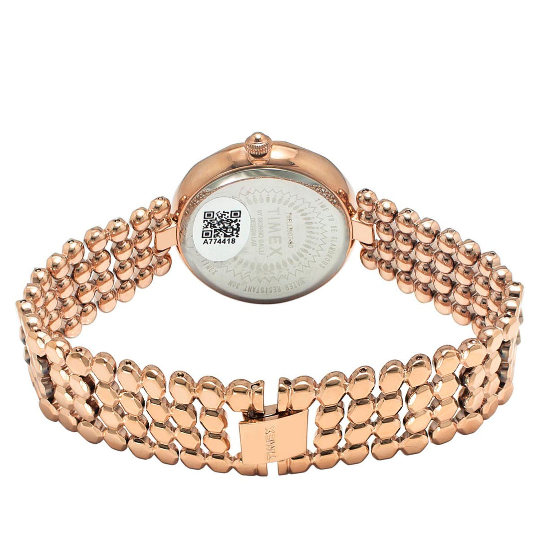 Timex Fria Women's Green Dial Round Case 2 Hands Function Watch -TWEL13907