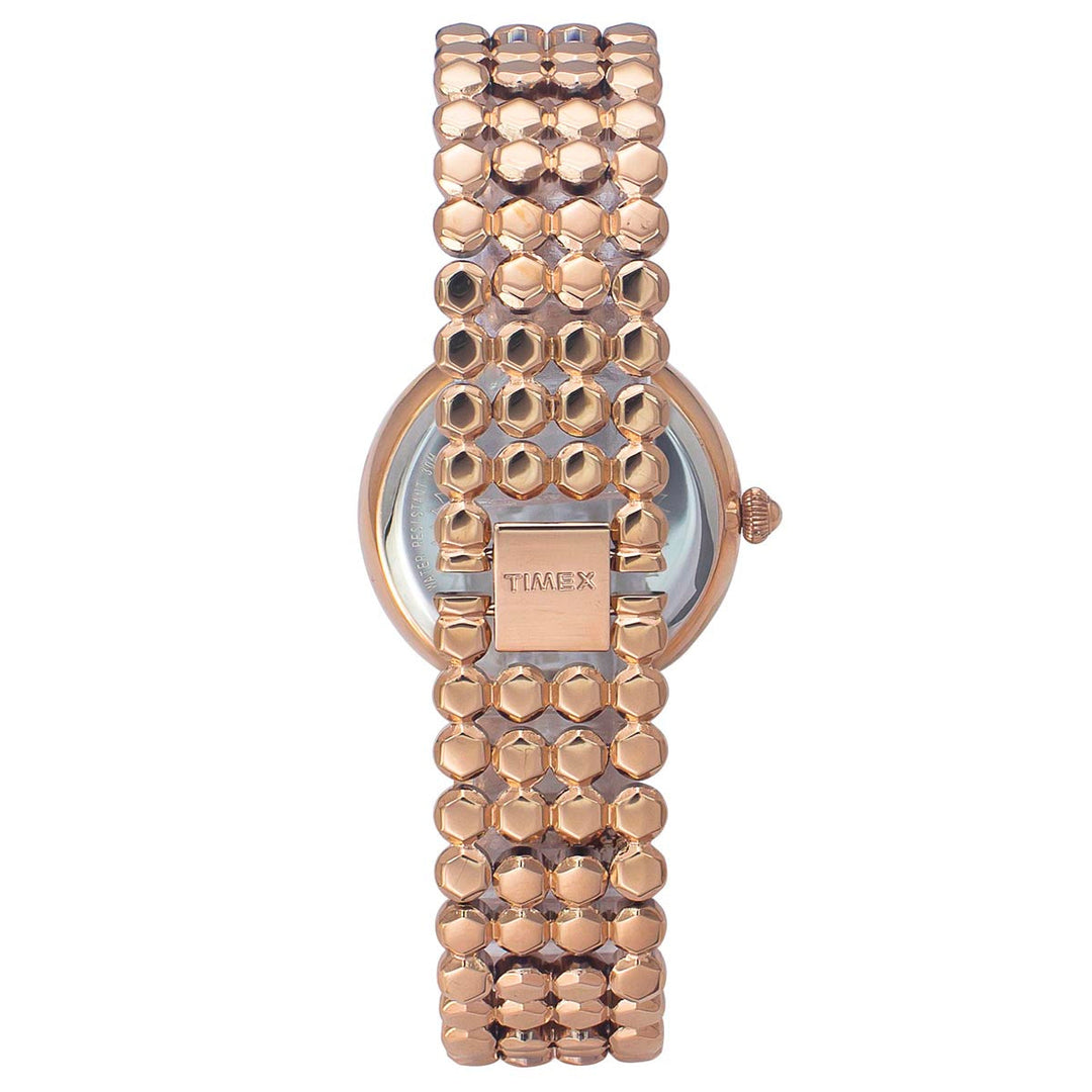 Timex Fria Women's Green Dial Round Case 2 Hands Function Watch -TWEL13907