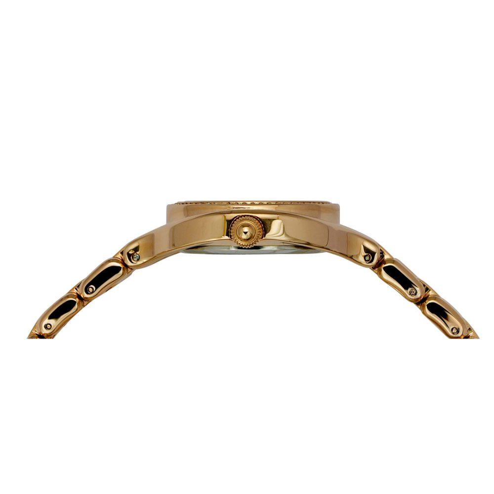 Timex Fria Women's Rose Gold Dial Round Case 2 Hands Function Watch -TWEL14006