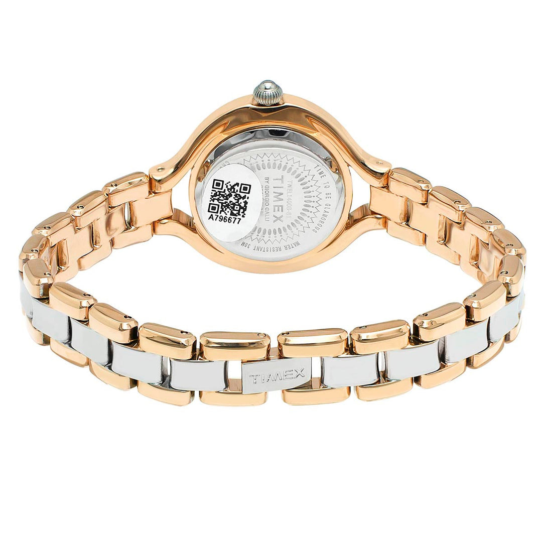 Timex Fria Women's Silver Dial Round Case 2 Hands Function Watch -TWEL14008