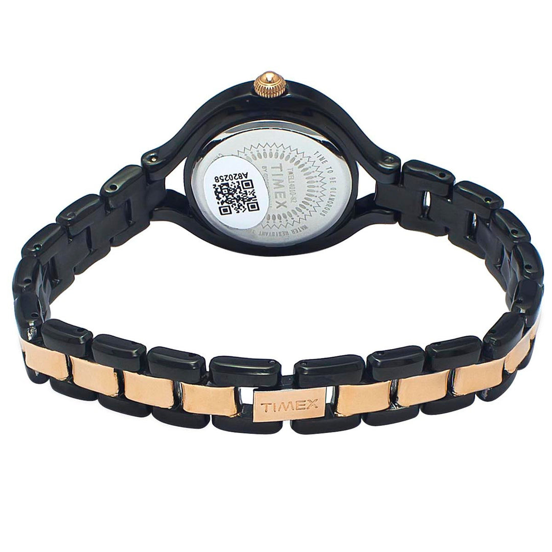 Timex Fria Women's Black Dial Round Case 2 Hands Function Watch -TWEL14010