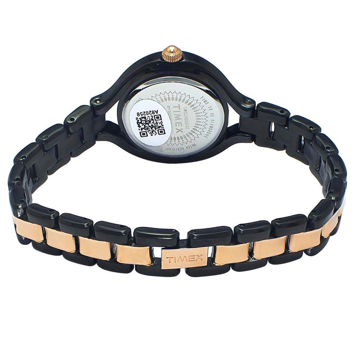 Timex Fria Women's Black Dial Round Case 2 Hands Function Watch -TWEL14010