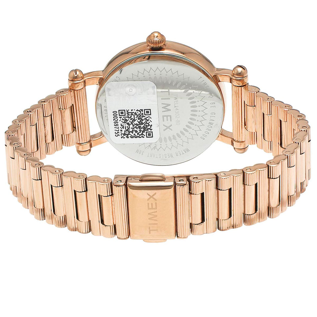 Timex Fria Women's Silver Dial Round Case 2 Hands Function Watch -TWEL14301