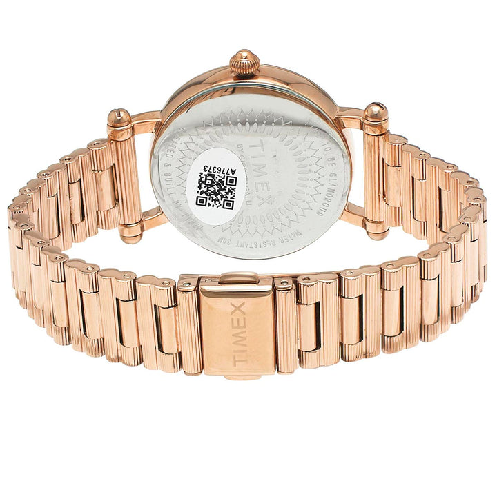 Timex Fria Women's Green Dial Round Case 2 Hands Function Watch -TWEL14303