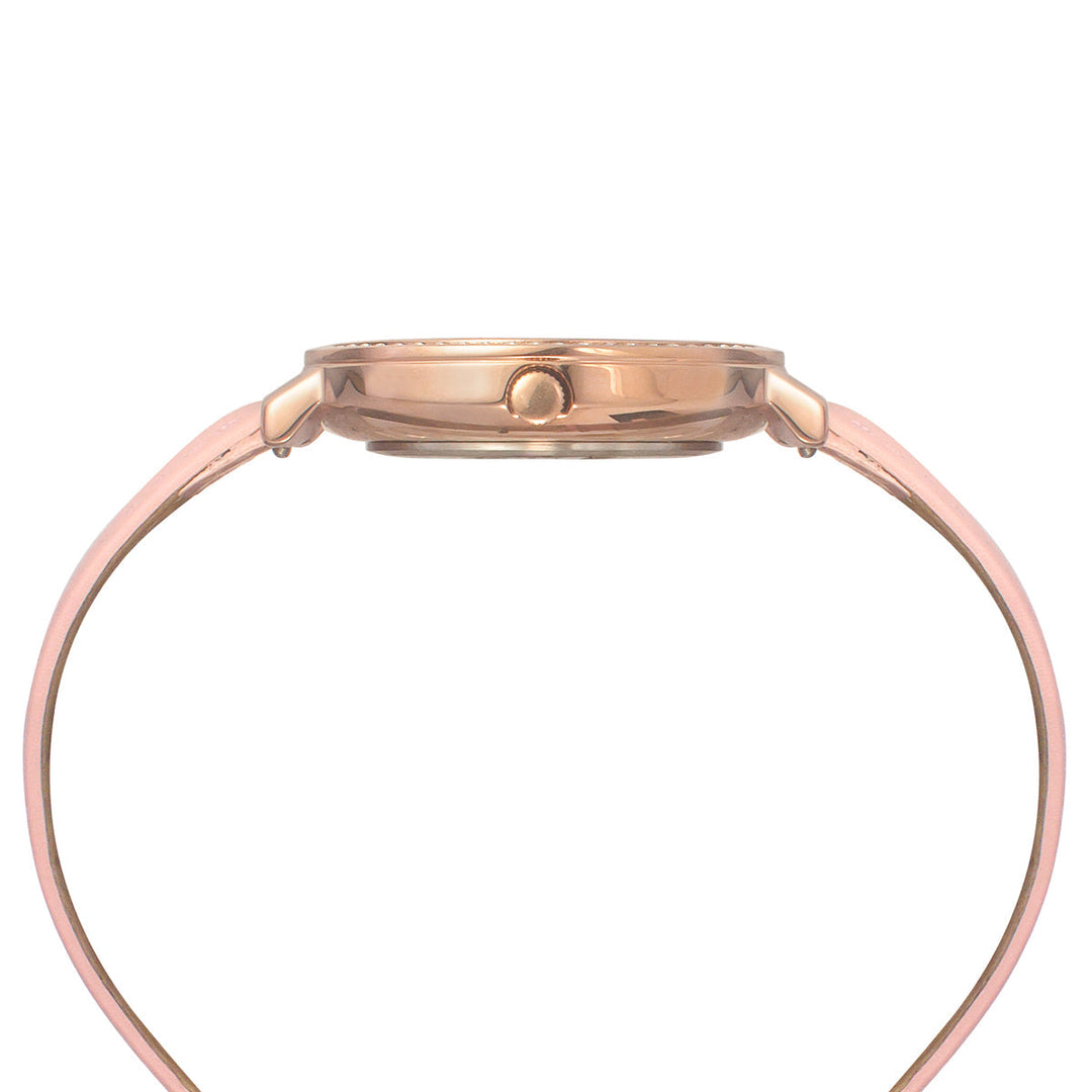 Timex Fashion Women's Pink Dial Round Case 3 Hands Function Watch -TWEL14707