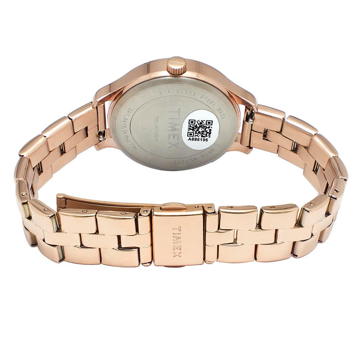 Timex Fashion Women's Rose Gold Dial Round Case Multifunction Function Watch -TWEL14803