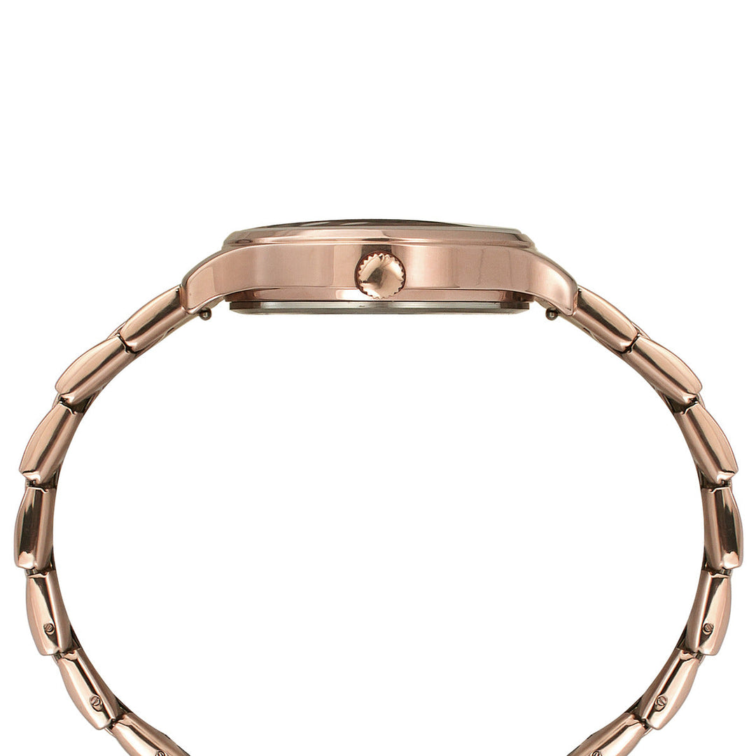 Timex Fashion Women's Rose Gold Dial Round Case Multifunction Function Watch -TWEL14814