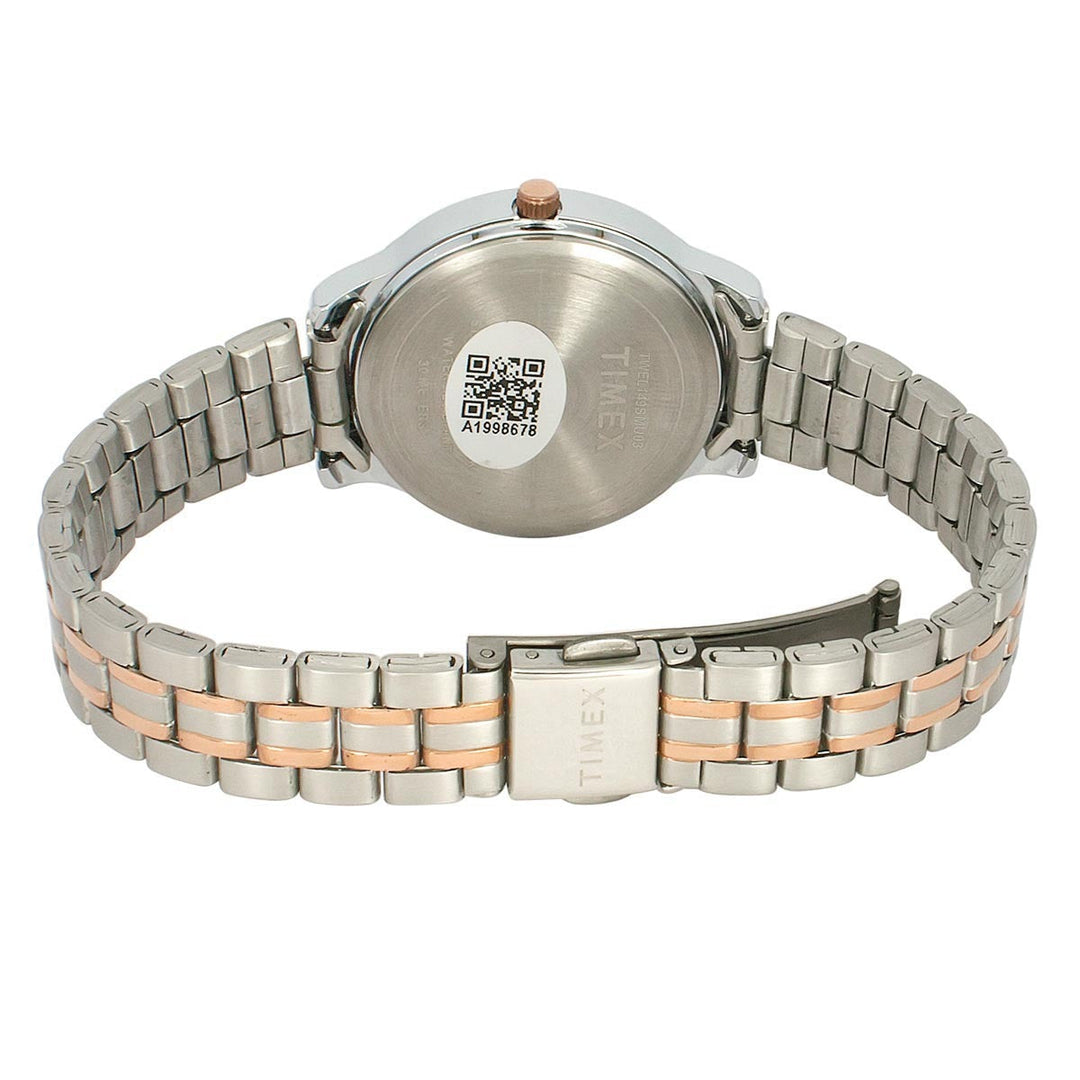 Timex 3 Hands Women Analog Silver Dial Coloured Quartz Watch, Round Dial With 30 Mm Case Width - TWEL149SMU03