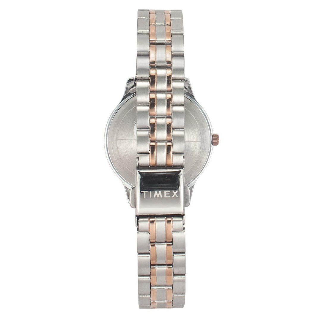 Timex 3 Hands Women Analog Silver Dial Coloured Quartz Watch, Round Dial With 30 Mm Case Width - TWEL149SMU03