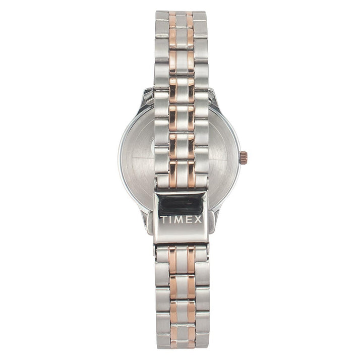 Timex 3 Hands Women Analog Silver Dial Coloured Quartz Watch, Round Dial With 30 Mm Case Width - TWEL149SMU03