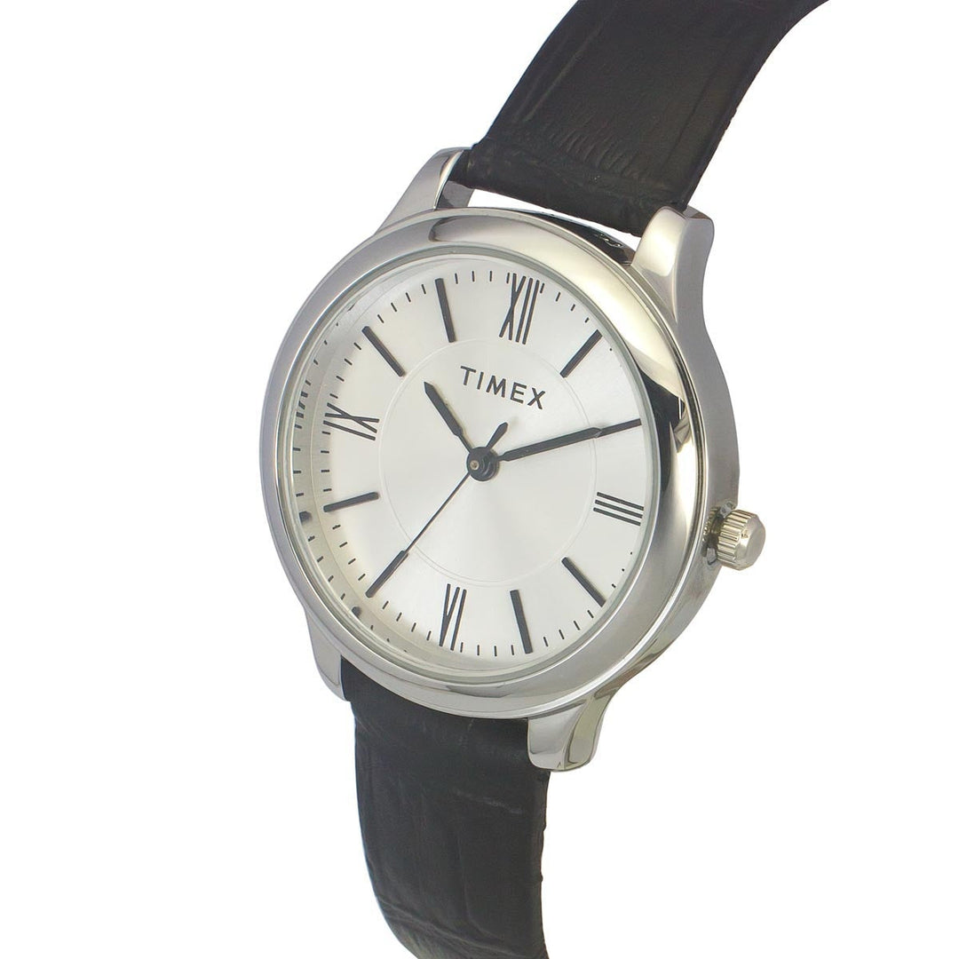Timex 3 Hands Women Analog Silver Dial Coloured Quartz Watch, Round Dial With 30 Mm Case Width - TWEL149SMU05
