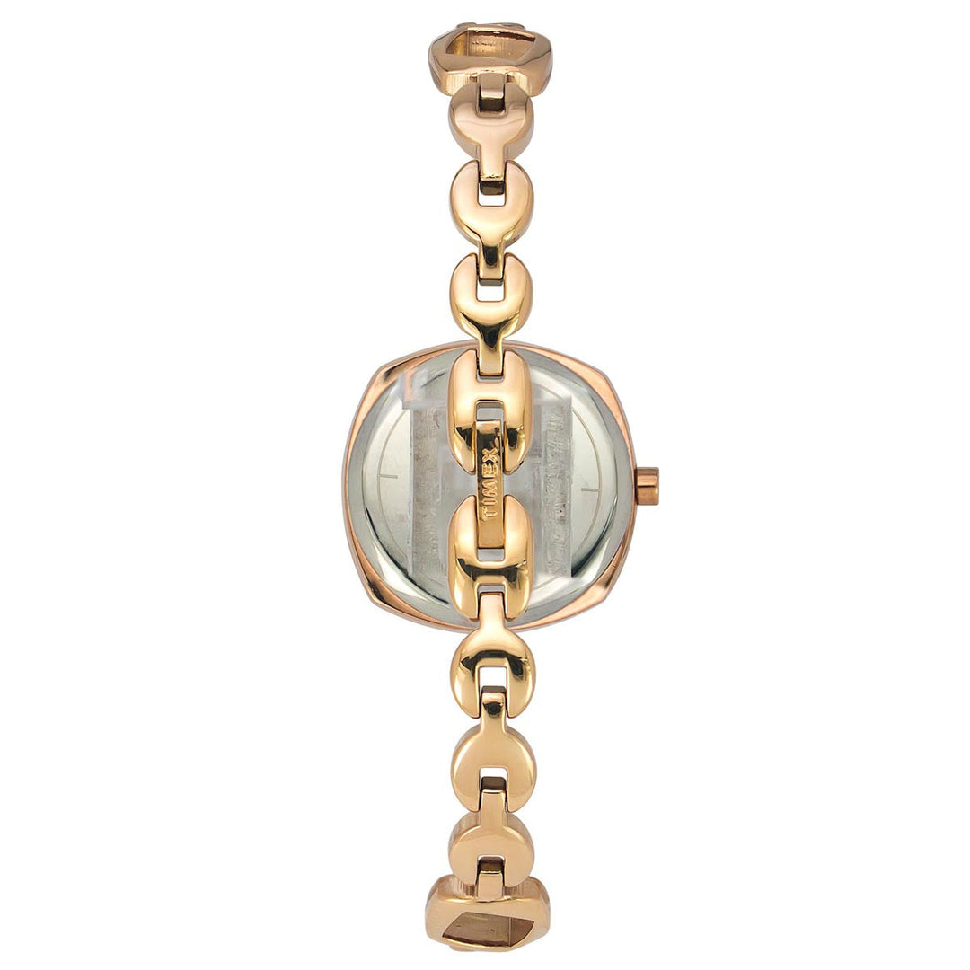 Timex Fria Women's Mother Of Pearl Dial Square Case 3 Hands Function Watch -TWEL15000