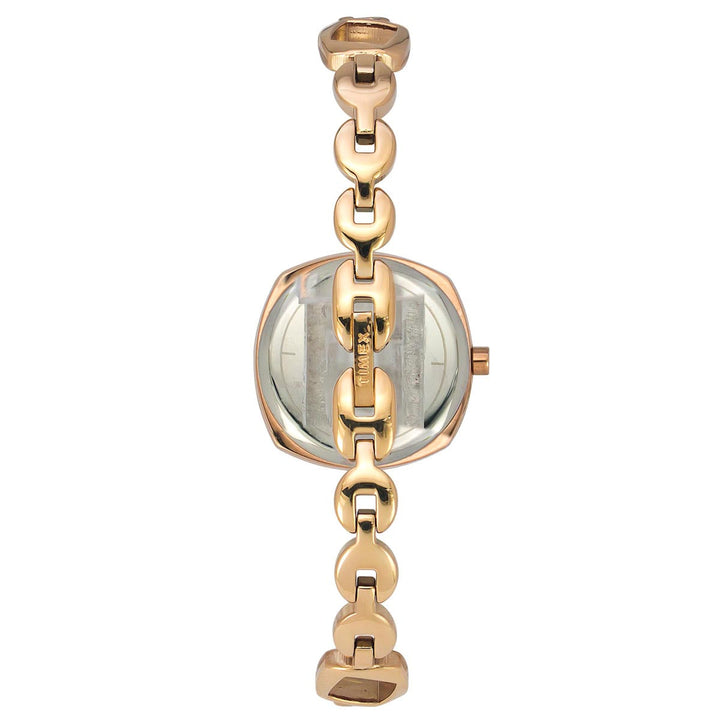 Timex Fria Women's Mother Of Pearl Dial Square Case 3 Hands Function Watch -TWEL15000