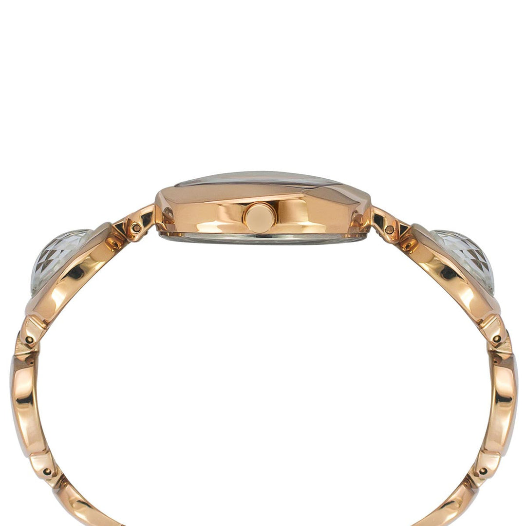 Timex Fria Women's Mother Of Pearl Dial Square Case 3 Hands Function Watch -TWEL15000