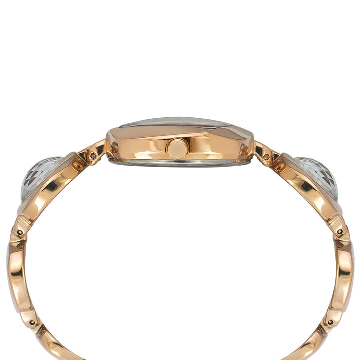 Timex Fria Women's Mother Of Pearl Dial Square Case 3 Hands Function Watch -TWEL15000