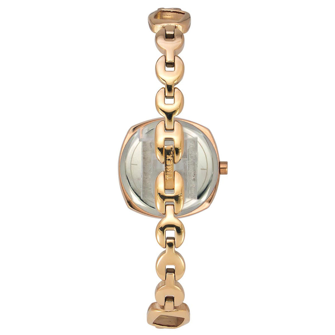 Timex Fria Women's Mother Of Pearl Dial Square Case 3 Hands Function Watch -TWEL15001