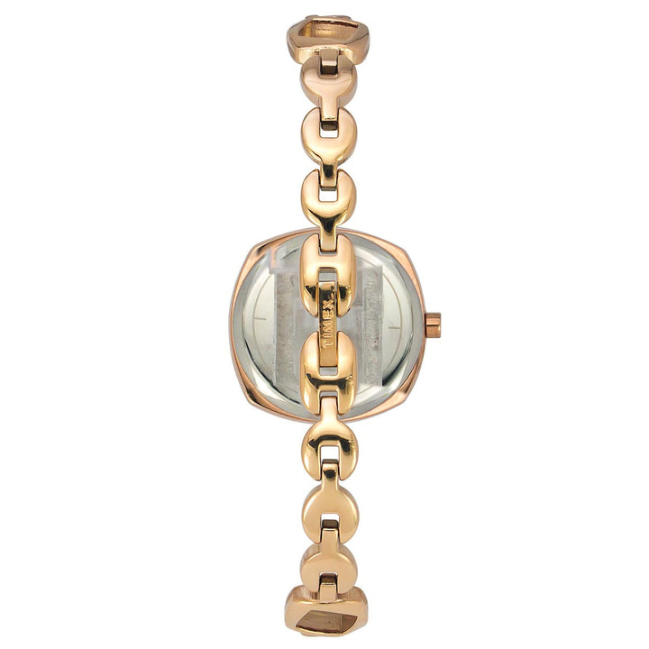 Timex Fria Women's Mother Of Pearl Dial Square Case 3 Hands Function Watch -TWEL15001