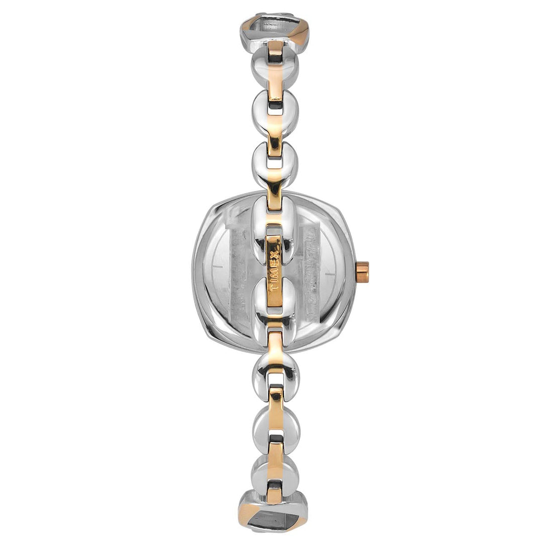 Timex Fria Women's Mother Of Pearl Dial Square Case 3 Hands Function Watch -TWEL15002