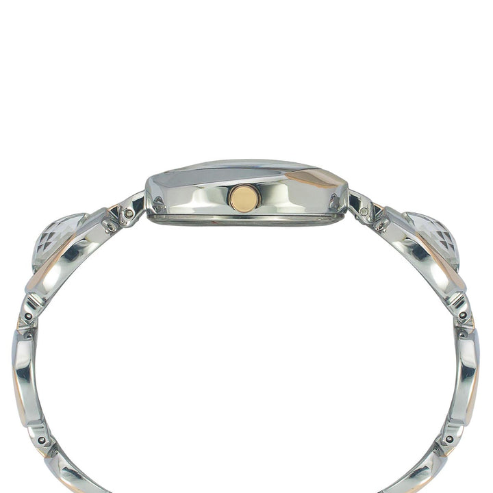 Timex Fria Women's Mother Of Pearl Dial Square Case 3 Hands Function Watch -TWEL15002