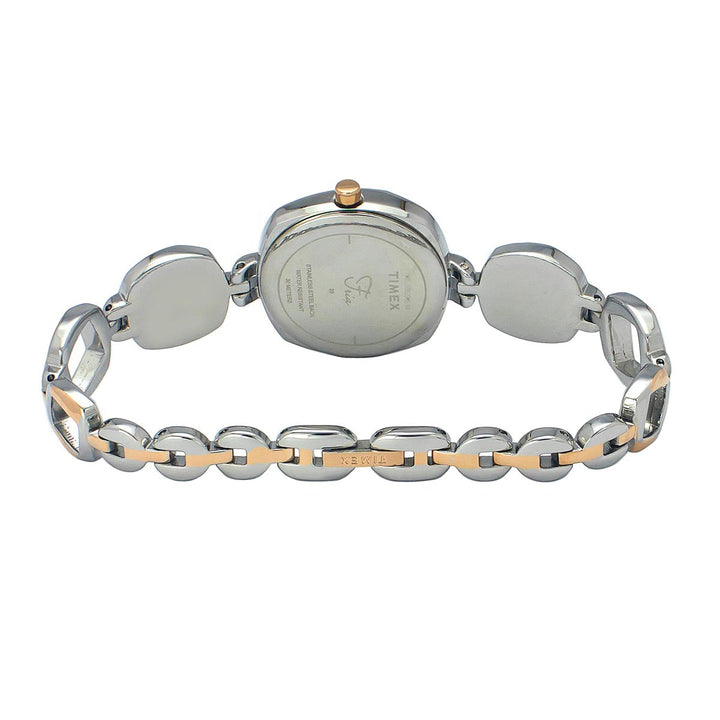 Timex Fria Women's Mother Of Pearl Dial Square Case 3 Hands Function Watch -TWEL15002