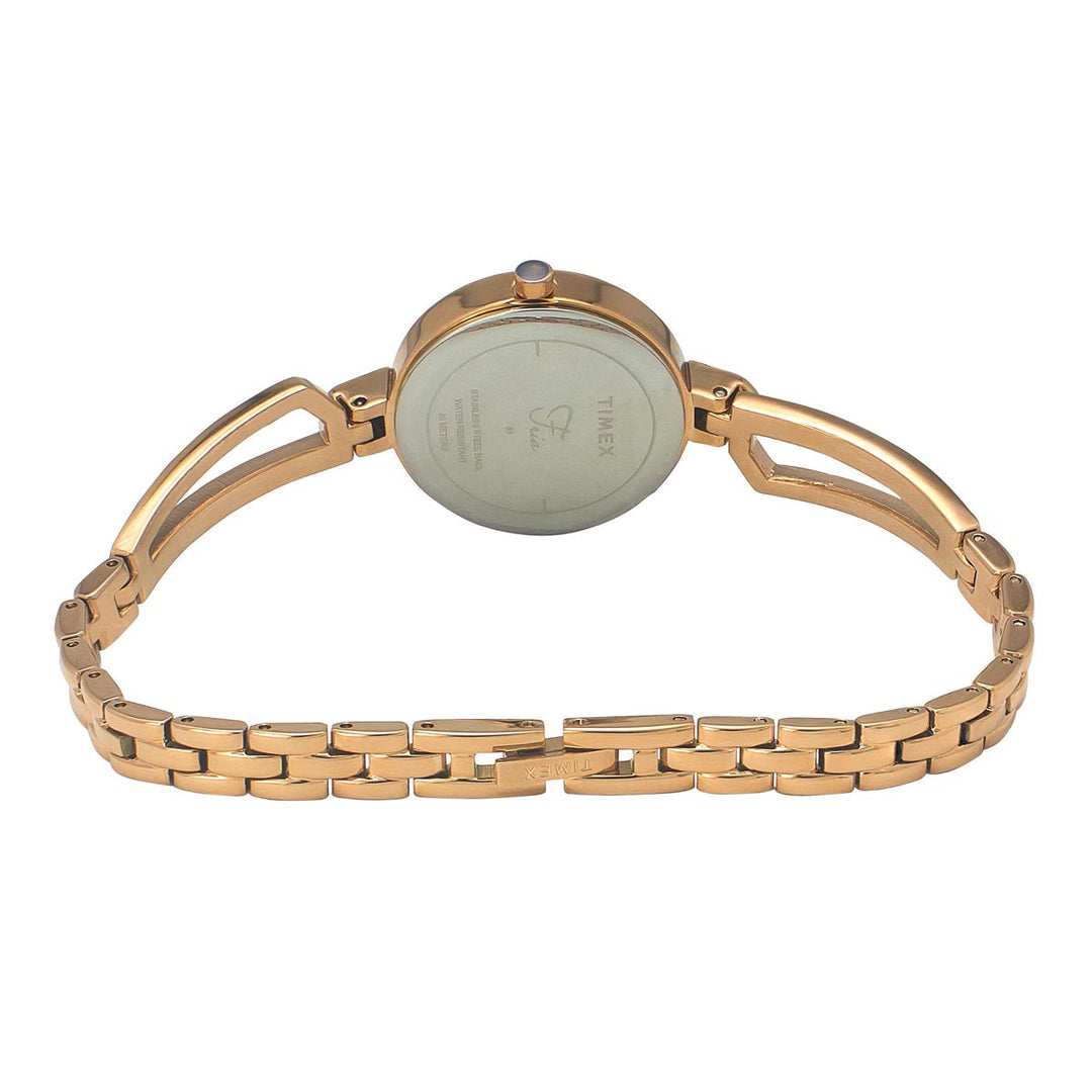 Timex Fria Women's Silver Dial Round Case 3 Hands Function Watch -TWEL15100