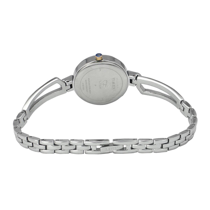 Timex Fria Women's Rose Gold Dial Round Case 3 Hands Function Watch -TWEL15101