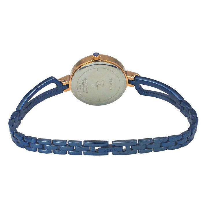 Timex Fria Women's Blue Dial Round Case 3 Hands Function Watch -TWEL15102