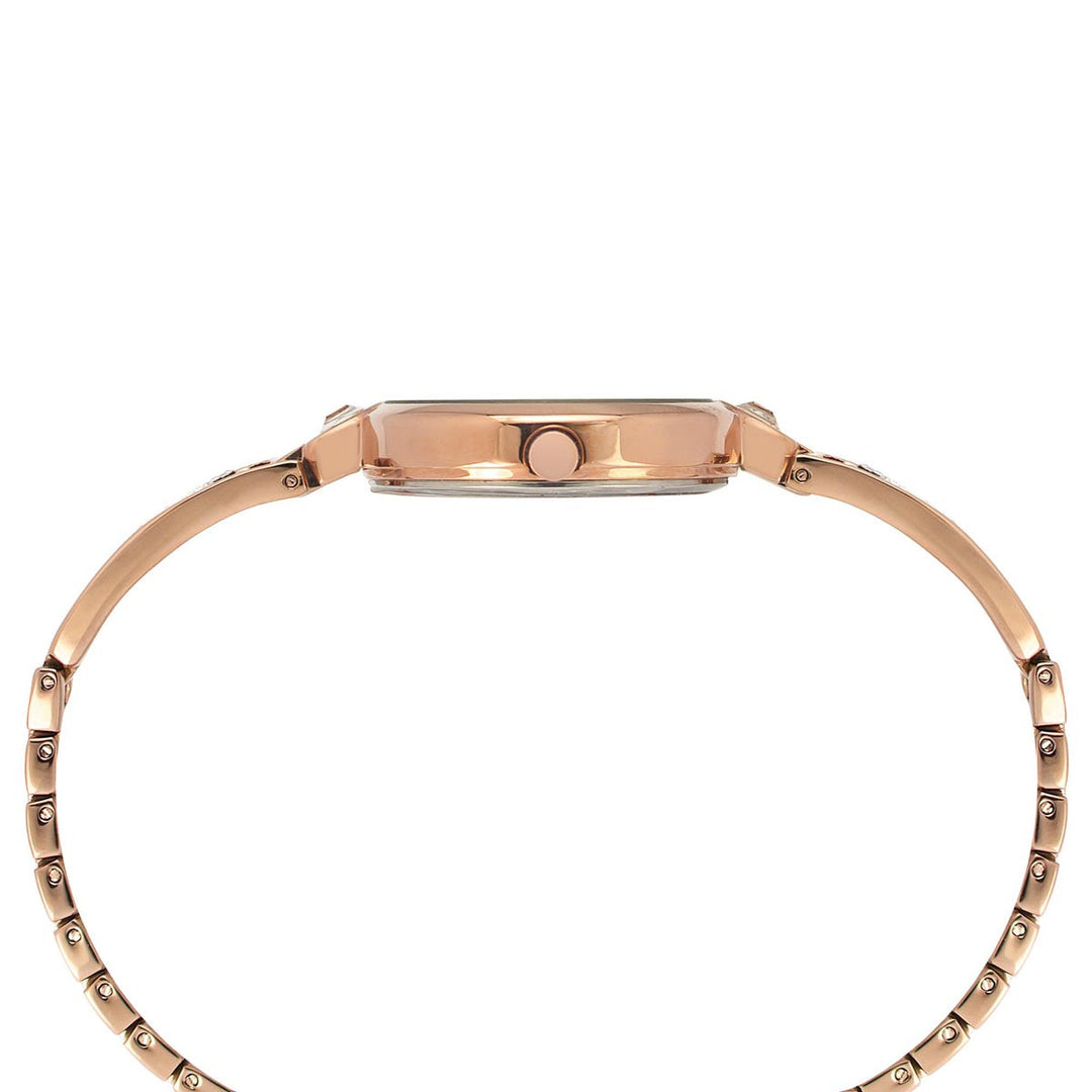 Timex Fria Women's Silver Dial Round Case 2 Hands Function Watch -TWEL15201