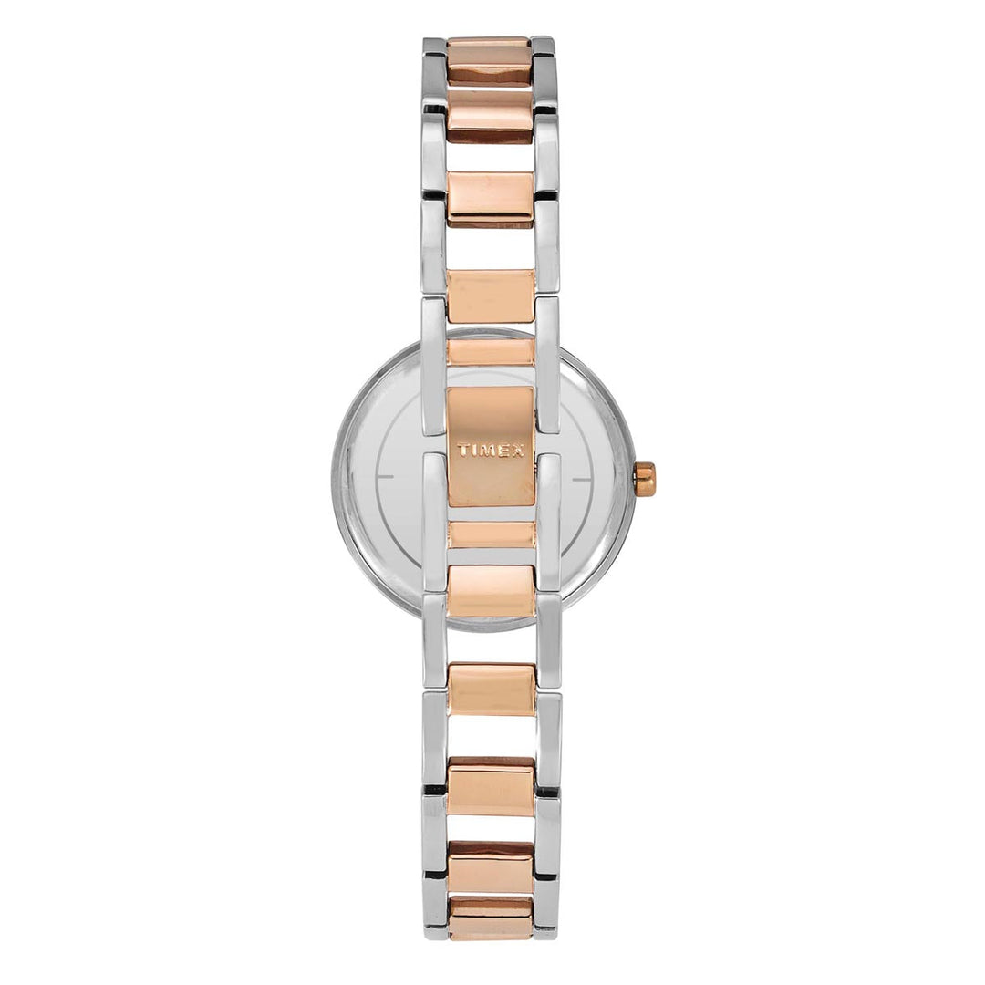 Timex Fria Women's Silver Dial Round Case 3 Hands Function Watch -TWEL15301