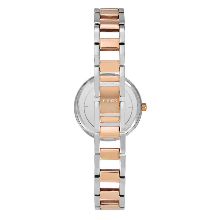 Timex Fria Women's Silver Dial Round Case 3 Hands Function Watch -TWEL15301