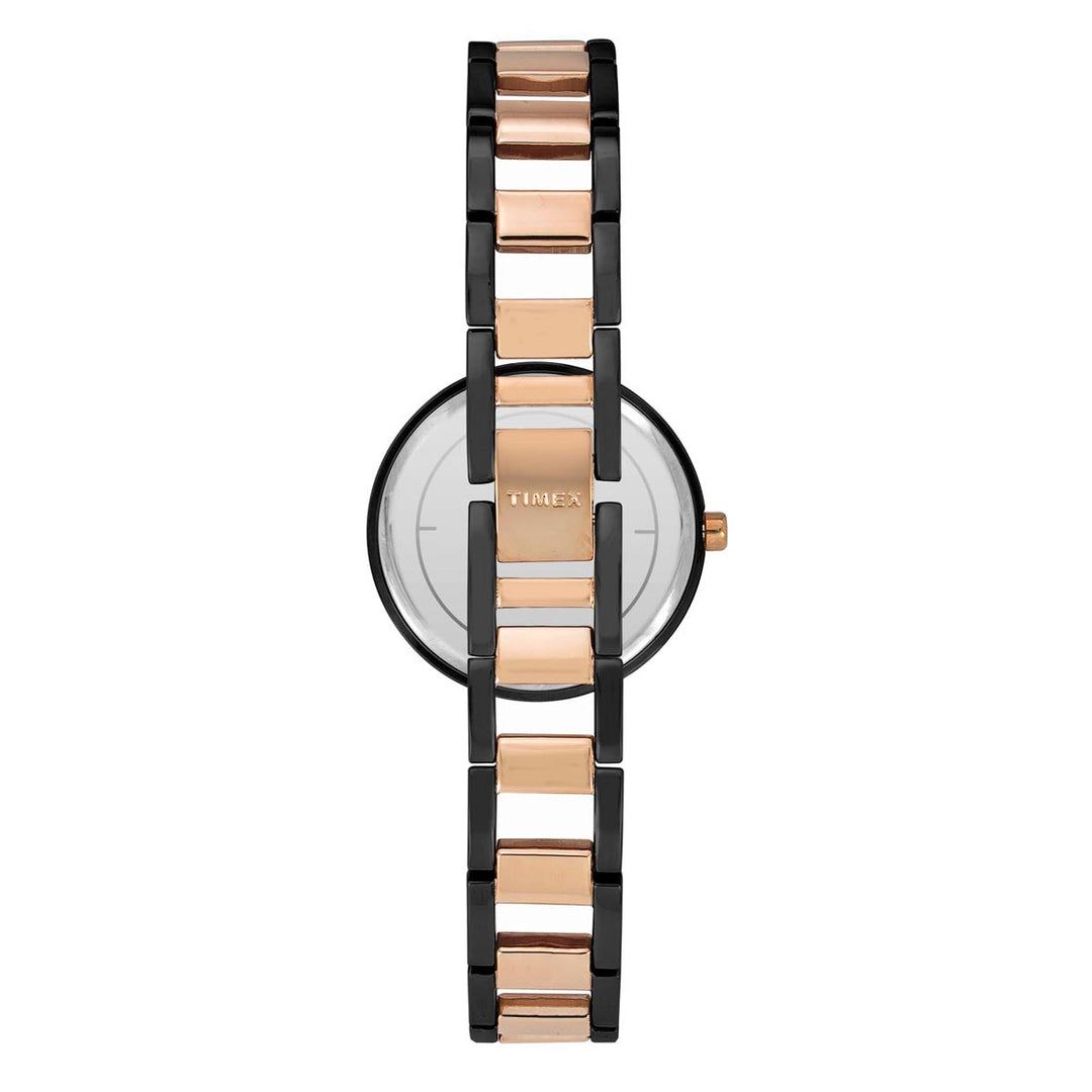 Timex Fria Women's Black Dial Round Case 3 Hands Function Watch -TWEL15302