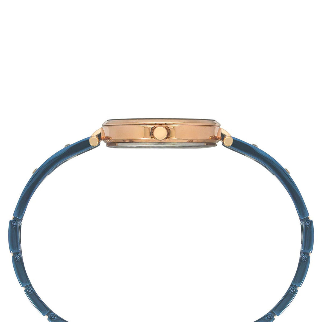 Timex Fria Women's Blue Dial Round Case 3 Hands Function Watch -TWEL15303