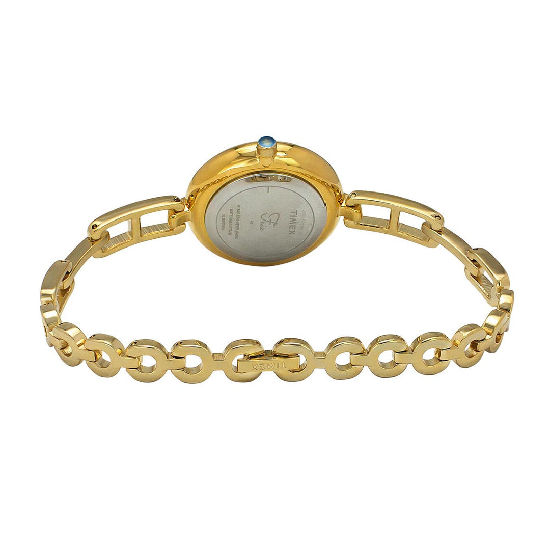 Timex Fria Women's Mother Of Pearl Dial Round Case 3 Hands Function Watch -TWEL15401