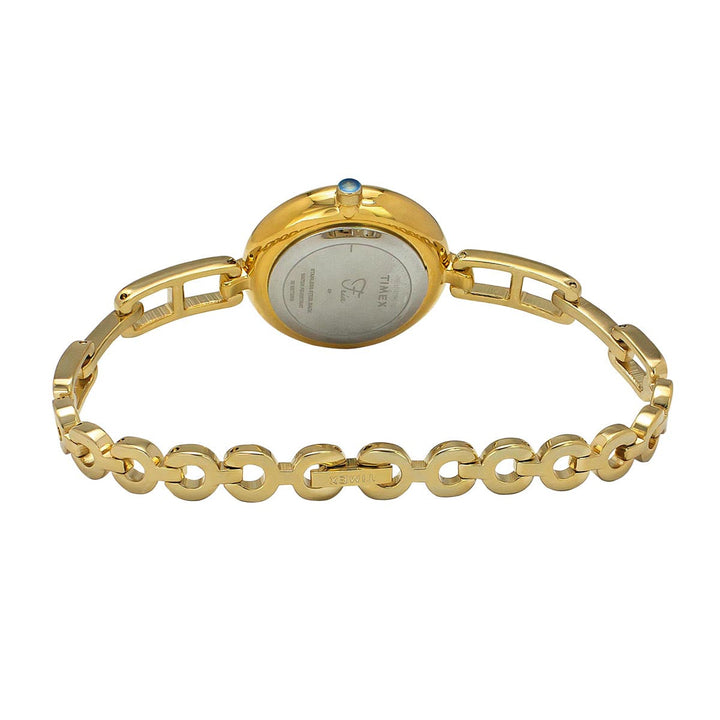 Timex Fria Women's Mother Of Pearl Dial Round Case 3 Hands Function Watch -TWEL15401