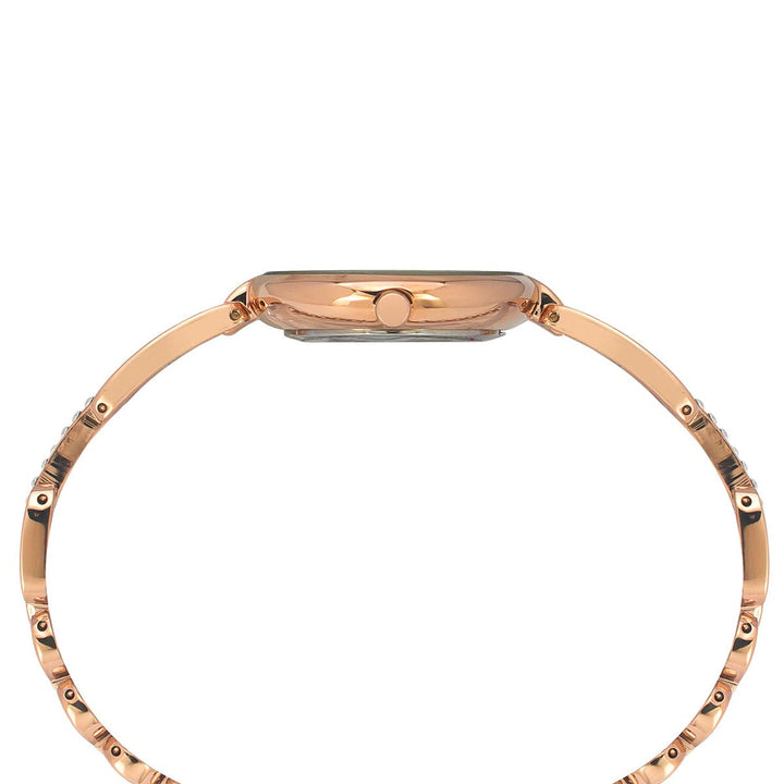 Timex Fria Women's Mother Of Pearl Dial Round Case 3 Hands Function Watch -TWEL15402