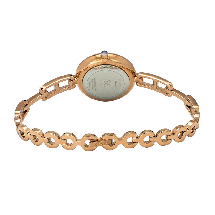 Timex Fria Women's Mother Of Pearl Dial Round Case 3 Hands Function Watch -TWEL15402