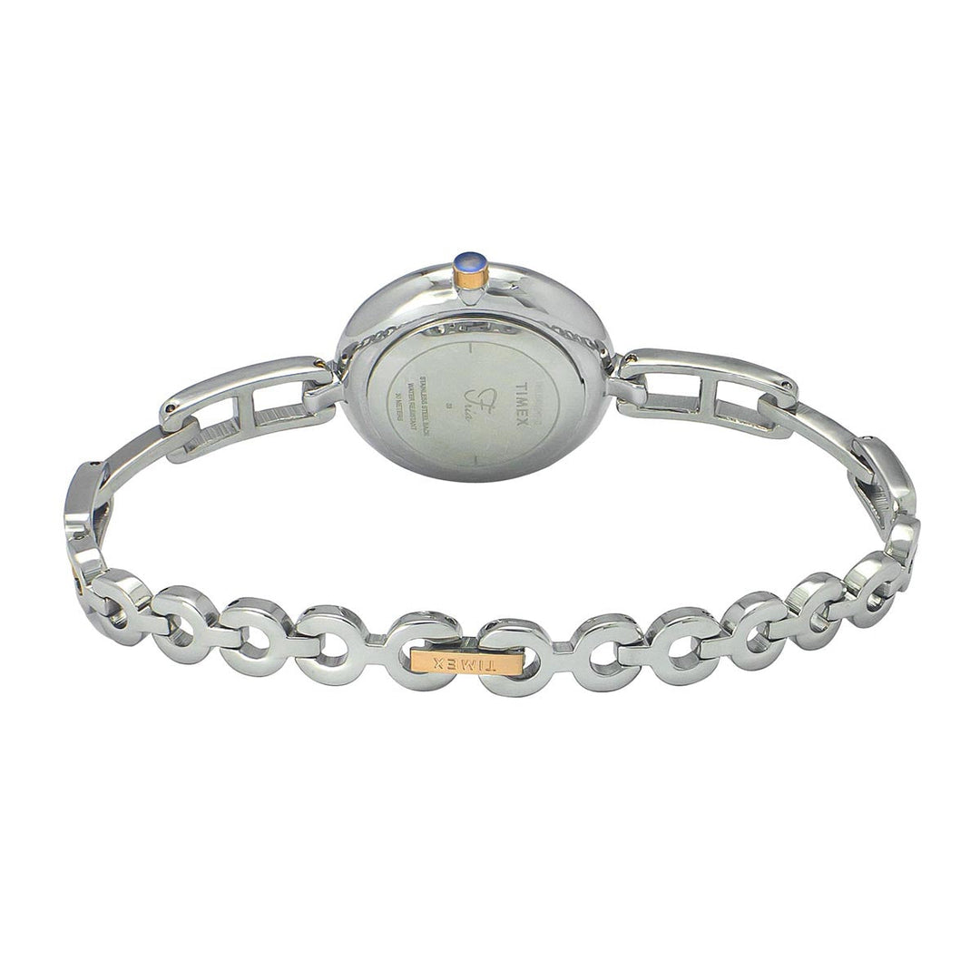 Timex Fria Women's Mother Of Pearl Dial Round Case 3 Hands Function Watch -TWEL15403