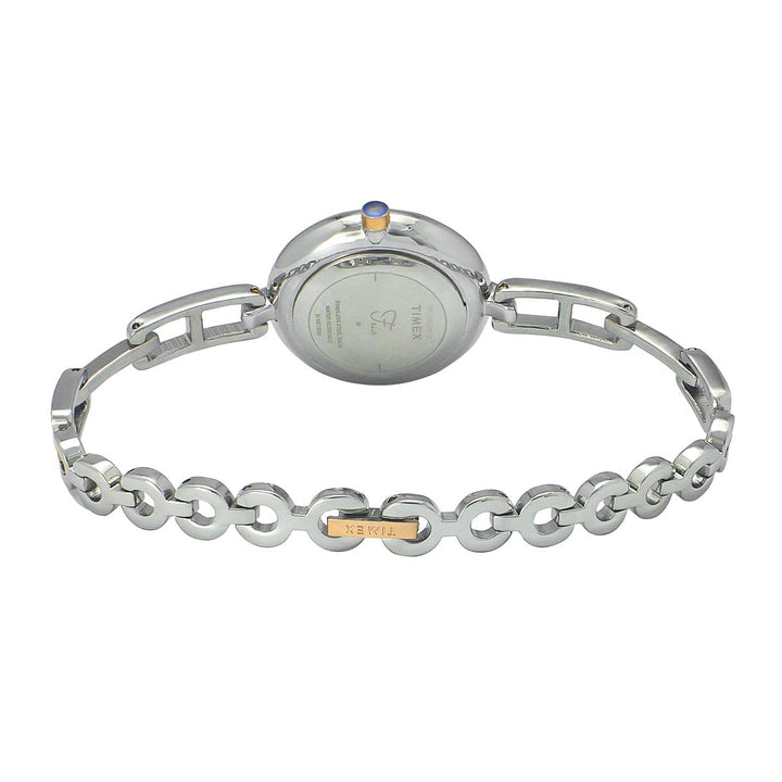 Timex Fria Women's Mother Of Pearl Dial Round Case 3 Hands Function Watch -TWEL15403