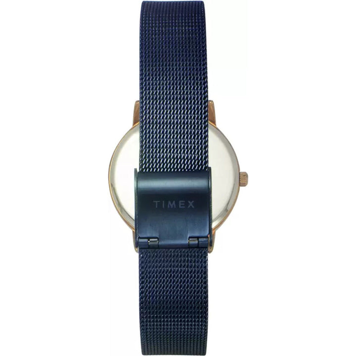 Timex Fashion Women's Blue Dial Round Case 2 Hands Function Watch -TWEL15604
