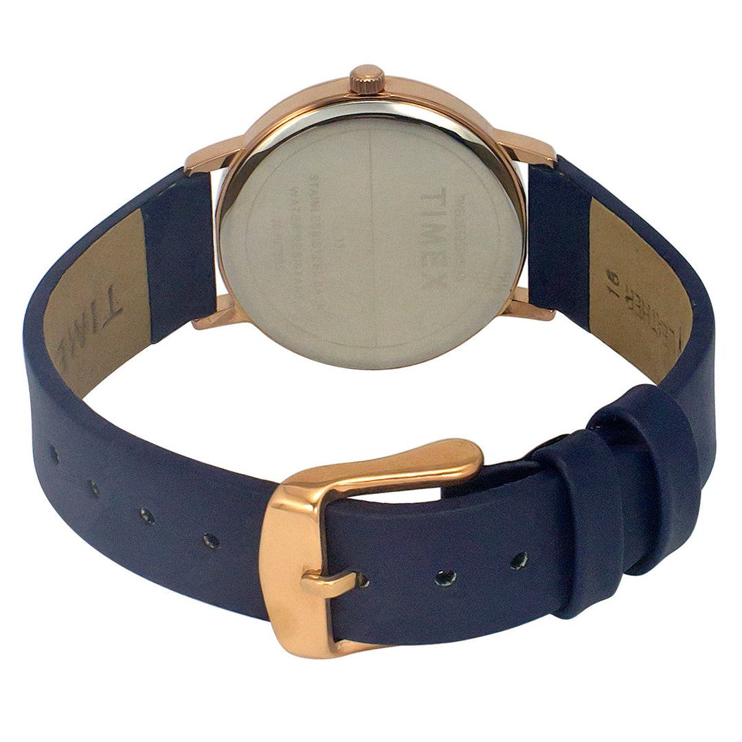 Timex Fashion Women's Mother Of Pearl Dial Round Case 2 Hands Function Watch -TWEL15605