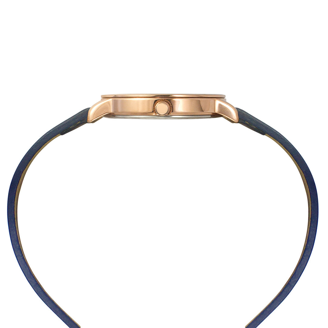 Timex Fashion Women's Mother Of Pearl Dial Round Case 2 Hands Function Watch -TWEL15605