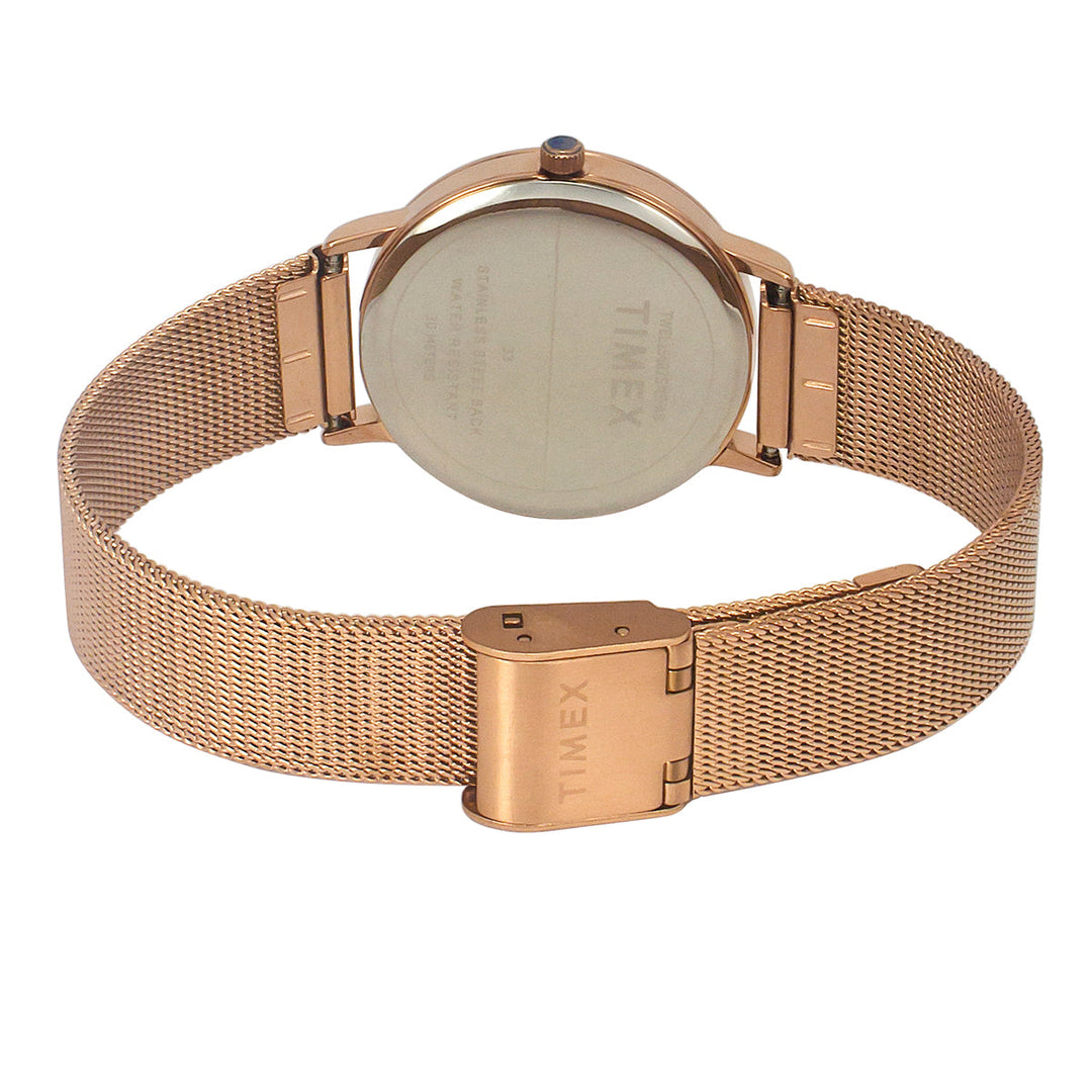 Timex Fashion Women's White Dial Round Case 2 Hands Function Watch -TWEL15606