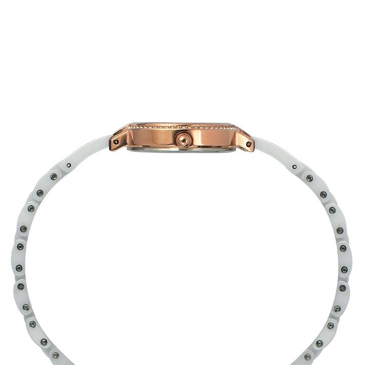 Timex Fashion Women's Mother Of Pearl Dial Round Case 3 Hands Function Watch -TWEL15700