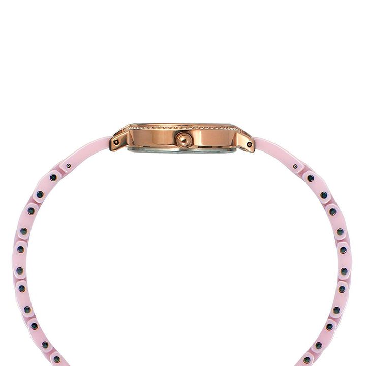 Timex Fashion Women's Mother Of Pearl Dial Round Case 3 Hands Function Watch -TWEL15701