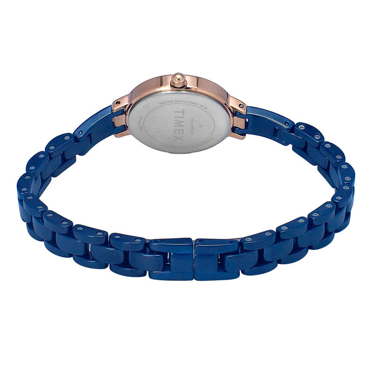 Timex Fashion Women's Mother Of Pearl Dial Round Case 3 Hands Function Watch -TWEL15702