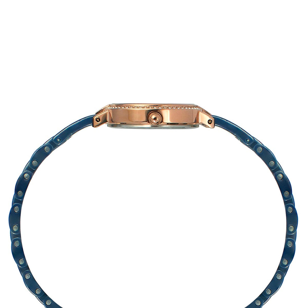 Timex Fashion Women's Mother Of Pearl Dial Round Case 3 Hands Function Watch -TWEL15702