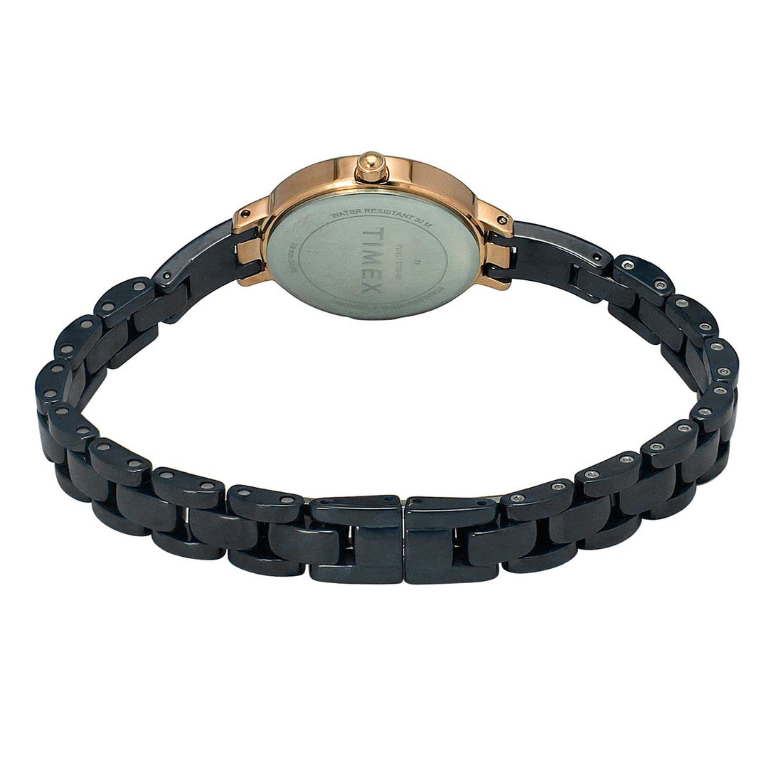 Timex Fashion Women's Mother Of Pearl Dial Round Case 3 Hands Function Watch -TWEL15703