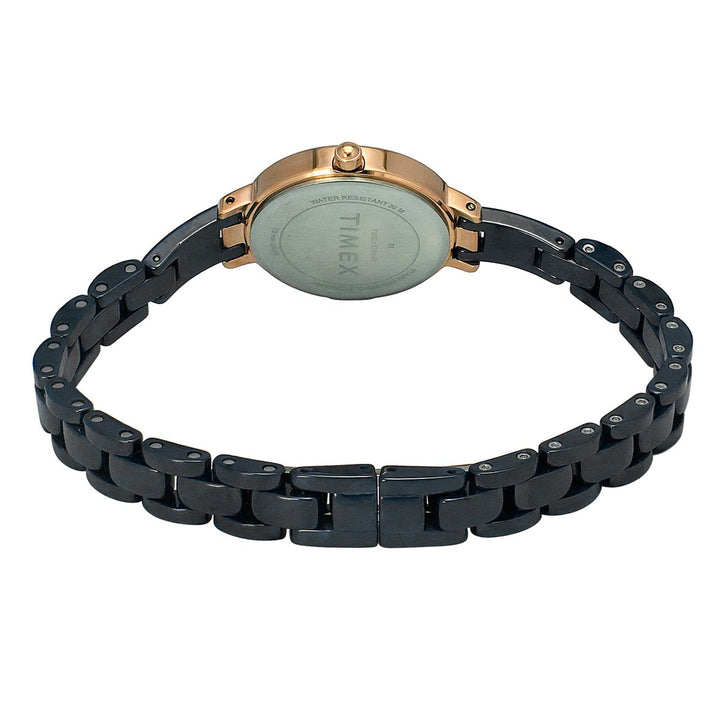 Timex Fashion Women's Mother Of Pearl Dial Round Case 3 Hands Function Watch -TWEL15703