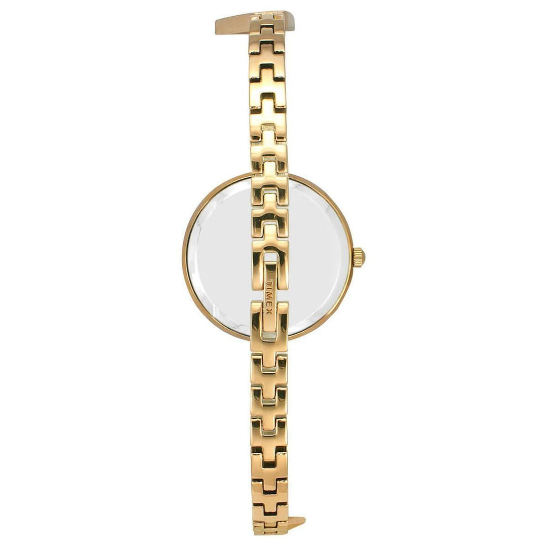 Timex Fria Women's Mother Of Pearl Dial Round Case 3 Hands Function Watch -TWEL15900